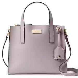 Kate Spade Putman Drive Anissa In Soft Lilac With Crossbody Strap & Bag Charm